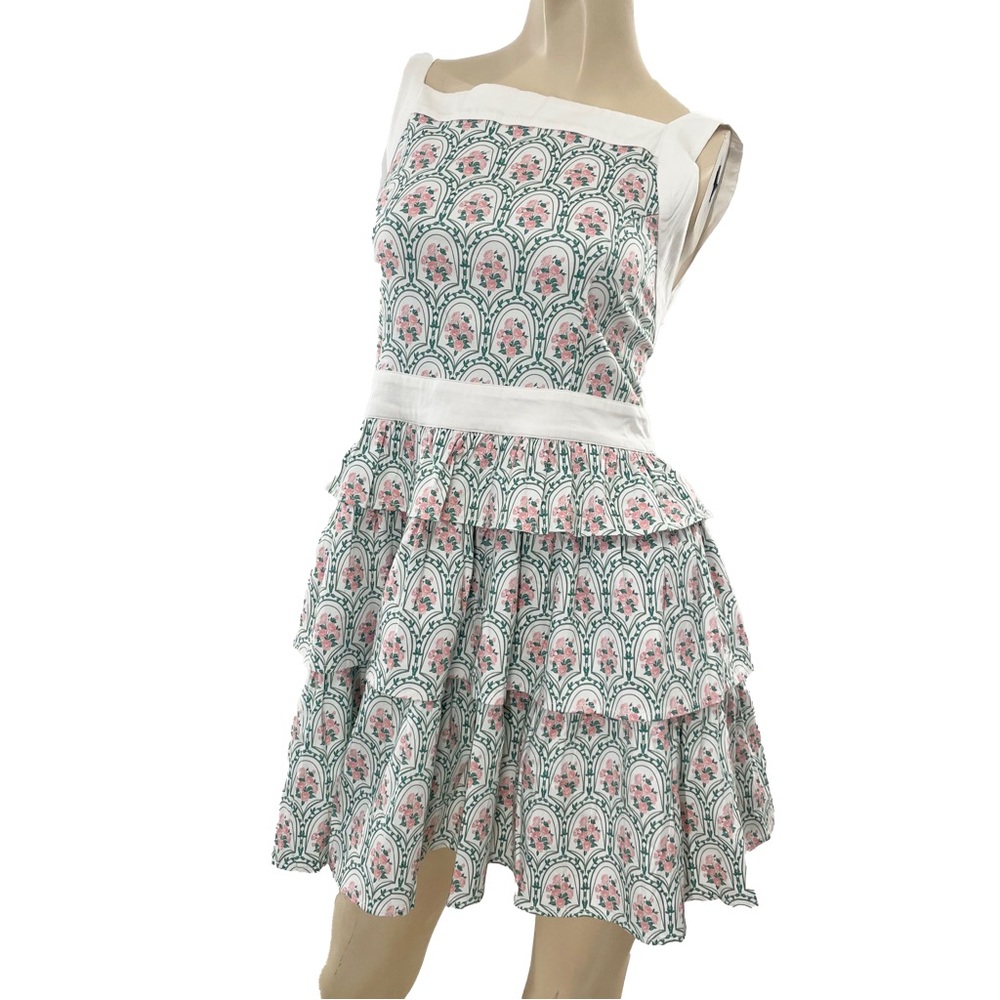 Rachel Parcell- Floral Sleeveless corset back Ruffle Dress- 10